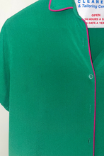 Load image into Gallery viewer, let's go bowling silk blouse