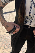 Load image into Gallery viewer, striped tie blouse