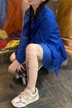 Load image into Gallery viewer, cobalt ruffle trench