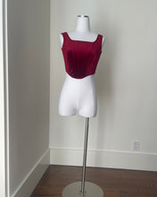 Load image into Gallery viewer, red velvet corset
