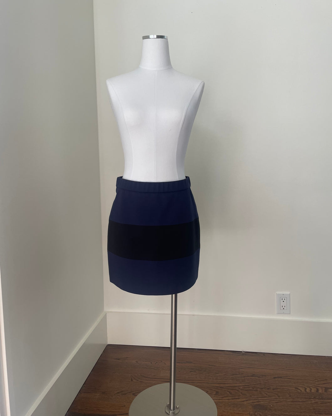 navy stripe skirt