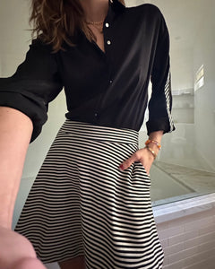 striped skater skirt