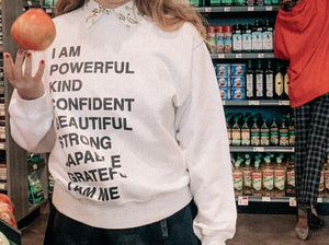 anine affirmations crewneck