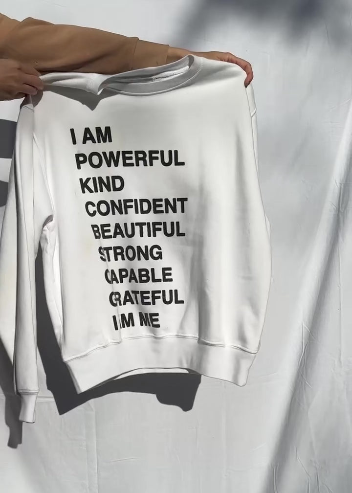 anine affirmations crewneck